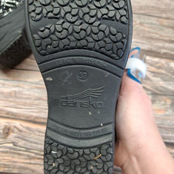 dansko XP 2.0 Patent Glitter Wave women's 37 6.5 Black and silver - Picture 8 of 8